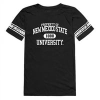 Republika 533-225-BLK-majica za žensko vlasništvo Državnog univerziteta u Novom Meksiku, crno-bijela-velika