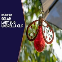 Moonrays Solar Ladybug Kopča Za Kišobran, Crvena