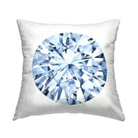 Stupell Industries Casual Glam Diamond Jewel okrugli Bling dizajn Grace Popp jastuk za bacanje