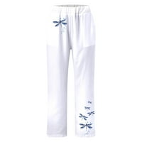 CAICJ ženske trenirke ženske Juniors meke Jogger pantalone sa vezicama za treniranje struka plave, XXL