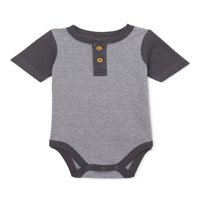 Garanimals Baby Boy kratki rukav Henley Bodysuit, veličina 0 meseci