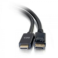 C2G 3FT DisplayPort do HDMI adapter kabela - 4K - pasivni - crni - video audio kabl - DisplayPort HDMI