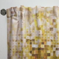 Designart 'Glam Gold Yellow Explosion Blocks I' Modern Curtain Panel