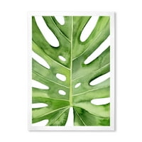 PROIZVODNJAK Kružnica Green Monstera list tropskog dlana 'Tropical Frammed Art Print