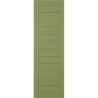 Ekena Millwork 18 W 41 H True Fit PVC horizontalna letvica uokvirena modernim stilom fiksna roletna, mahovina