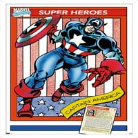 Marvel Trgovinske kartice - Zidni poster kapetana Amerika, 14.725 22.375 Uramljeno