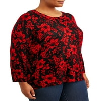 Cathy Daniels ženski džemper Plus Size sa printom sa ukrasom od rhinestona