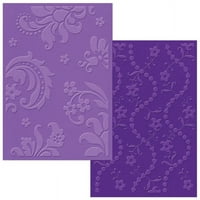 Sizzi Teksturirani utisci Embossing mape 2 pkg-damask i perla cvjetna pruga