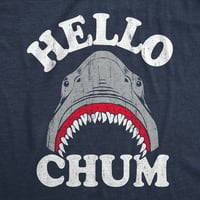 Ženska zdravo Chum T Shirt Funny Shark Attack Bite Pozdrav šala Tee za dame-XL ženske grafičke Tees