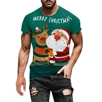 Muška odjeća Muška jesen zima Casual kratki rukav Božić 3D štampane majice modni Top bluza