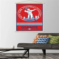 New York Giants - Retro logotip zidni poster sa magnetnim okvirom, 22.375 34