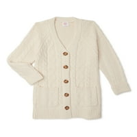 Wonder Nation Girls 'kabel Klint Cardigan, veličine 4- & plus