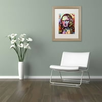 Zaštitni znak Likovna umjetnost Mona Lisa umjetnost na platnu Dean Russo, bijeli mat, okvir od breze