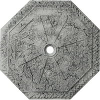 1 8 od 1 4 ID 1 8 P Sredstvo osmerokutni strop medaljon, ručno oslikana ultra čisto bijela pucketa