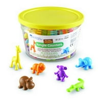 Resursi za učenje divlji o životinjama od žušivača u džungli, brojanje i sortiranje igračaka, dječaka
