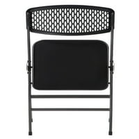 Komercijalna tkanina podstavljena sjedala sklopiva stolica s rezinom mrežice na leđima, crnom tkaninom