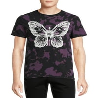 Leptir muška i velika Muška Tie Dye grafička majica kratkih rukava