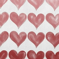 16 x16 jednostavno Daisy Valentines obojena srca Poli zatvoreni vanjski jastuk, Crvena Količina 1