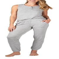 Pajamas Henley Tank Top i Jogger Set Super Soft Boho cvjetni poliesterski mješavina Padžama Set Womens