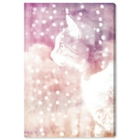 Wynwood Studio životinje zid Art platnu printovi 'Magical Feline' mačke i mačići-Pink , Purple
