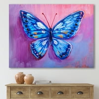 DESIMANART 'Drevni plavi leptir I' Moderna platna zidna umjetnost