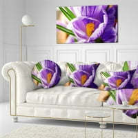 Dizajnerska cvjetanja cvijeta crocusa - cvjetni jastuk za bacanje - 12x20