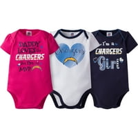 Los Angeles Chargers Baby Girls Set Bodija Sa Kratkim Rukavima