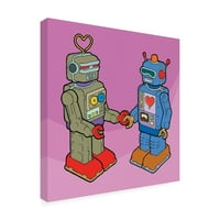Duncan Wilson 'Love Bots' Canvas Art