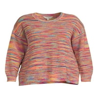Terra & Sky ženski Plus pulover svemirski džemper
