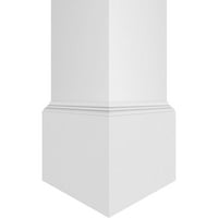 Ekena Millwork 12 W 4'H Premium Square Ne-suženi glatki PVC komplet za omotač entura-craft, misijski kapital