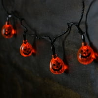 Set od narančaste jacke-o-lakerne bundeve LED Nonety Novoween Svjetla - Crna žica
