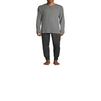 Hanes Muški Henley i Jogger Pant salon set