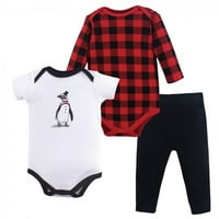 Hudson Baby dojenčad Boy BodySuit i gant Set, Penguin, 0- mjeseci