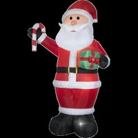 Djed Mraz i Candy Cane Airblown Božićni ukras