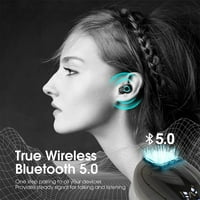 Bežične ušice, Bluetooth 5. Slušalice sa USB-C i LED uređajem za punjenje napajanja, hi-fi Stereo i vodootporni