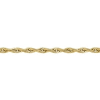 Brilliance Fine Jewelry 10k lanac sa šupljim užetom od žutog zlata, 22
