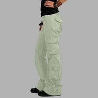 Muške kargo pantalone Casual Button Atletski Jogger sportske pantalone Streetwear široke nogavice teretne