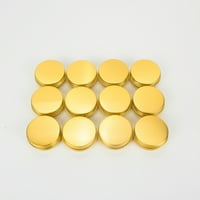 Hemoton Round Aluminium Storage Bo mali navoj Bo za kozmetiku sa kremom za pilule 30ml Golden