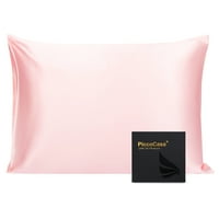 PiccoCasa Thread count svile jastučnica, ružičasti standard