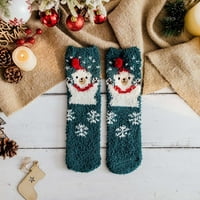Božićne čarape Topli koralj Velvet Debesti božićne čarape Spavaju crtani pod nejasne božićne čarape osnažujuće