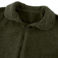 Ženski kaput casual revel fleece Fuzzy Fau Shearling patentni zatvarač kaputi tople zimske prevelike jakne