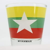 Zastava Myanmar Shot Glass