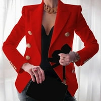 DTIDTPE jakne za žene Blazer jakne za žene Elegantne poslovne uredske radne žene Ženska dama Solid gumb