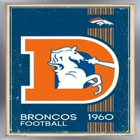 Denver Broncos-Retro Logo Zidni Poster, 14.725 22.375