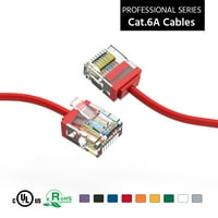 5ft CAT6A UTP Super-Slim Ethernet mrežni kabel 32AWG Crvena, pakovanje