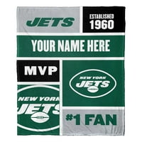 New York Jets NFL Colorblock Personalizirani svileni dodir za bacanje dodira
