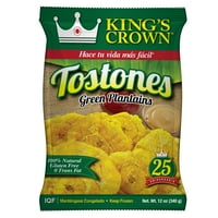 King's Crown, Tostones, pržena zelena plantaža, smrznuta, 12ozs torba
