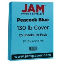 CardStock, 8.5x11, 130LB paun plava, 25 paketa