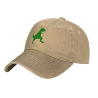 Podesiva bejzbol kapa žene, zeleni tirannosaurski šeširi za muškarce Opremljeno pamuk traper bejzbol kape
