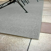 2'x6' Husky siva-zatvoreni vanjski prostor za tepihe sa završenim ivicama od vrhunske tkanine